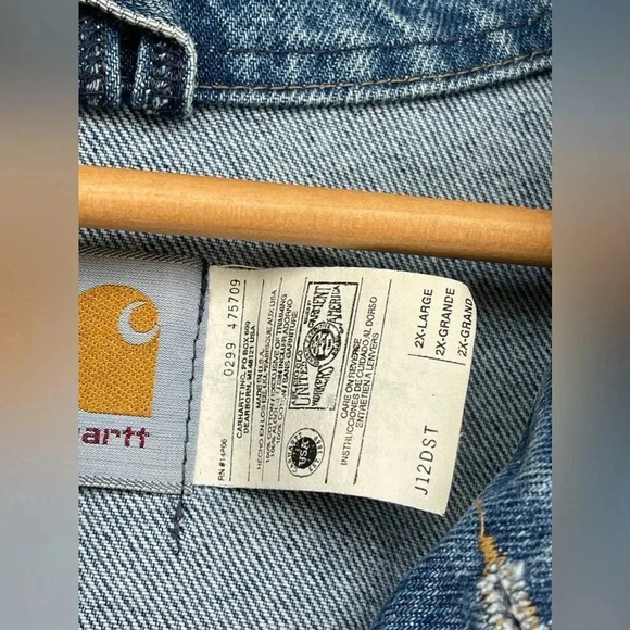 Carhartt Denim Trucker Jean Jacket Size 2XL - Picture 3 of 14